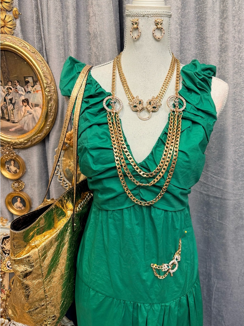 Emerald Romance Maxi Dress - Picture 3 of 7
